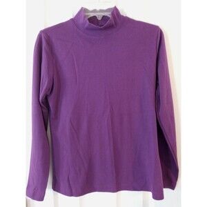 Ultra Softs Women’s 1/4 Zip Pullover Long Sleeve Shirt Purple Size Small Basic